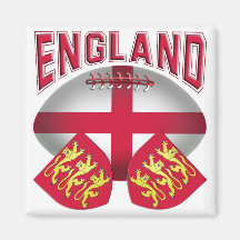 Rugbyball-Flagge von England Kühlschrankmagnet