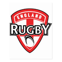 Rugbyballschild-England-Querflagge Postkarten