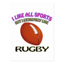 Rugbyentwürfe Postkarten