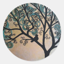 Ruhe-Baum Runder Sticker