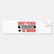 Ruhe bitte Barista bei der Arbeit Auto Aufkleber