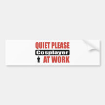 Ruhe bitte Cosplayer bei der Arbeit Autosticker