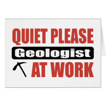 Ruhe-bitte Geologe bei der Arbeit Grußkarten