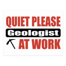 Ruhe-bitte Geologe bei der Arbeit Postkarten