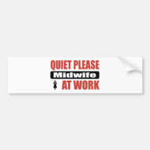 Ruhe-bitte Hebamme bei der Arbeit Autosticker