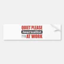 Ruhe-bitte Journalist bei der Arbeit Auto Sticker