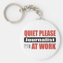 Ruhe-bitte Journalist bei der Arbeit Schlüsselband
