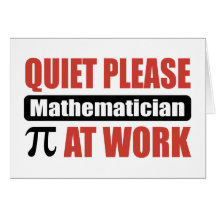 Ruhe-bitte Mathematiker bei der Arbeit Karten