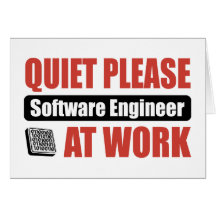 Ruhe-bitte Software Engineer bei der Arbeit Grußkarten