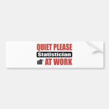Ruhe-bitte Statistiker bei der Arbeit Autoaufkleber