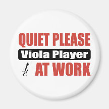 Ruhe-bitte Viola-Spieler bei der Arbeit Kühlschrankmagnet