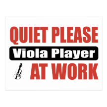 Ruhe-bitte Viola-Spieler bei der Arbeit Postkarten
