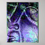 Ruhe-blauer Kunst-Druck Plakat