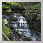 Ruhe-Gebet (kleiner Wasserfall) Plakatdruck
