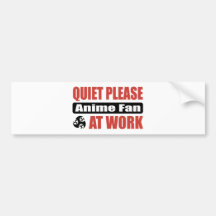 Ruhebitte Anime-Fan bei der Arbeit Autosticker