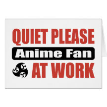 Ruhebitte Anime-Fan bei der Arbeit Karten