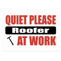 Ruhebitte Roofer bei der Arbeit Postkarten