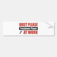 Ruhebitte Trombone-Spieler bei der Arbeit Autosticker