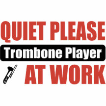 Ruhebitte Trombone-Spieler bei der Arbeit Photoskulptur