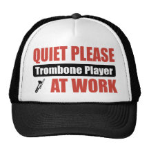 Ruhebitte Trombone-Spieler bei der Arbeit Netzcap