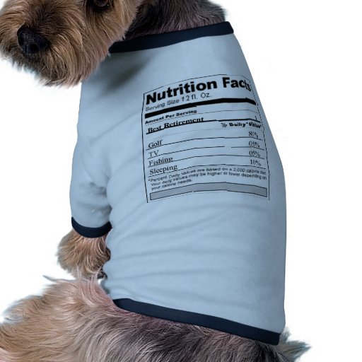 Ruhestands-lustiger Nahrungsaufkleber Hundeshirt
