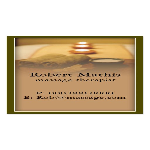 Ruhige Massage-Therapeut-Visitenkarte