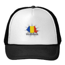Rumänien-Flaggen-Karte 2,0 Baseball Mütze