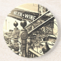 Runde Untersetzer "des Bieres und des Weins"