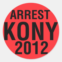 Runder Aufkleber der Festnahme-KONY 2012