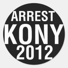 Runder Aufkleber der Festnahme KONY 2012