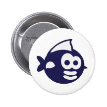 Runder Fisch fish Anstecknadelbutton