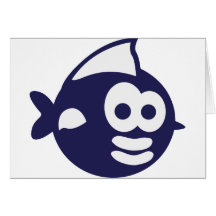 Runder Fisch fish Grußkarte