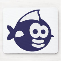 Runder Fisch fish Mousepad