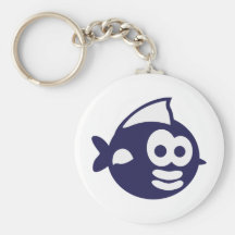 Runder Fisch fish Schlüsselanhänger
