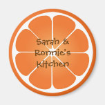 Rundes Magnet-Gastgeschenk der orange saftigen Fru Magnete