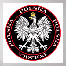 Rundes Polska Eagle Plakat