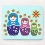 Russe Matryoshka Puppe Mousepads.
