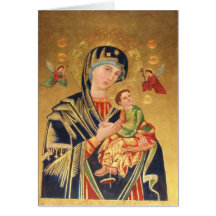 Russische orthodoxe Ikone - Jungfrau Mary und Baby Karten