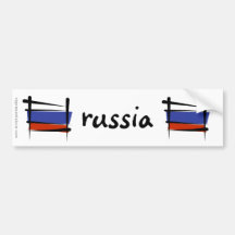 Russland-Bürsten-Flagge Auto Aufkleber