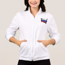 Russland-Bürsten-Flagge Jacke