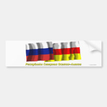 Russland und Republik von NordOssetien-c$alania Auto Aufkleber