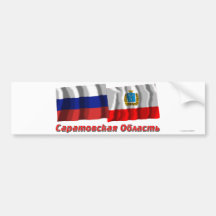 Russland und Saratow Oblast Auto Sticker