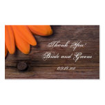 Rustikale orange Gänseblümchen-Land-Gastgeschenk H Visitenkarten Vorlage