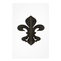 Rustikales rostiges Lilien-Flor-New Orleans Büropapier