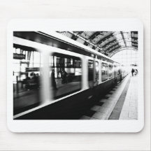 S-Bahn Berlin Schwarz Weiß Fotografie Mousepad