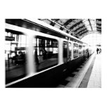 S-Bahn Berlin Schwarz Weiß Fotografie poster