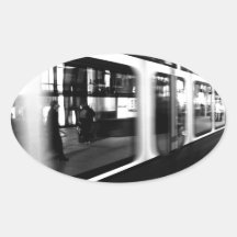 S-Bahn Berlin Schwarz Weiß Fotografie Sticker
