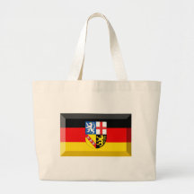 Saarland-Flaggen-Edelstein Leinentaschen