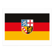 Saarland-Flaggen-Postkarte