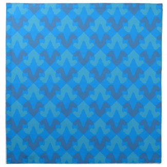 Sabbertuch für Menschen blau Kopf Stoff Serviette
